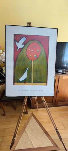 Framed Vintage "Goose Hill" Art by Elena Gomez, 1999