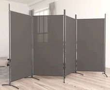 4-Panel Room Divider Anthracite 346x180 cm Fabric