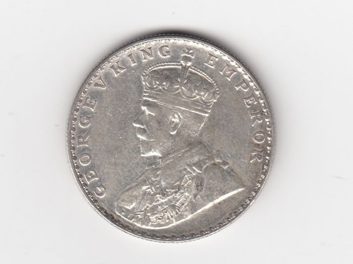 India, one rupee 1912, 91.7% Silver, (no 438)