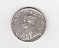 India, one rupee 1912, 91.7% Silver, (no 438)