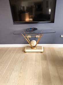 Console table Marble and glass