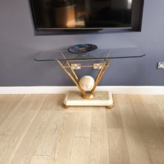 Console table Marble and glass
