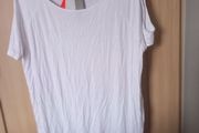 Ladies White Cold Shoulder Top