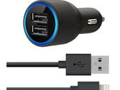 Dual Car charger 2 USB Ports for Belkin iphone 6 5S 5C Ipad Air mini iPad 4