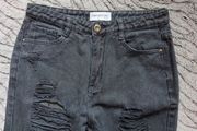 Ripped Black Jeans   Size 8
