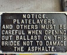 Rare Original Railway Platelayers Cast Iron Notice Sign