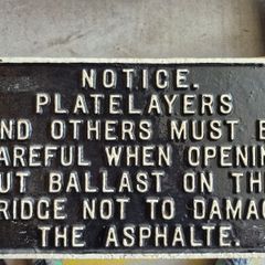 Rare Original Railway Platelayers Cast Iron Notice Sign