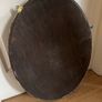 Vintage Oval Oak Wall Mirror with Bevelled Glass Image 4