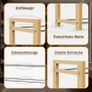 Shoe Rack Wooden, 3-Tier Oak Shoe Rack Expandable Stainless Steel Design, Ideal for Small Shoe Storage for Narrow Space, Suitable for Entrances, Garages Image 4
