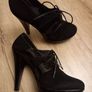 Suede & Patent Leather Heels Image 2