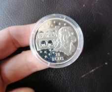 1993 Gibraltar Silver Proof 21 ECUS Coin