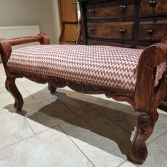 Beautiful Carved Wooden Bench