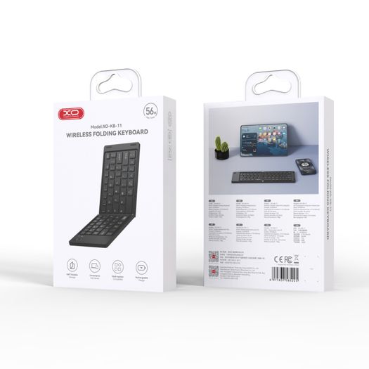 XO KB-11 Wireless Folding Keyboard 180 Degree Foldable Storage, Universal, Multi-System, Rechargeable Design