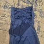 Navy Satin Evening Dress Image 4