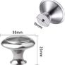30Pcs Kitchen Door Knobs Chrome Cupboard Knobs Silver Cupboard Handles Brushed Steel Cabinet Knobs Mushroom Drawer Knobs Round Pull Handles Cupboard Handles Door Handle Knobs for Furniture Wardrobes Image 2