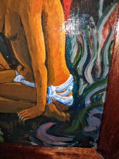 Stunning vintage oil painting after Gauguin