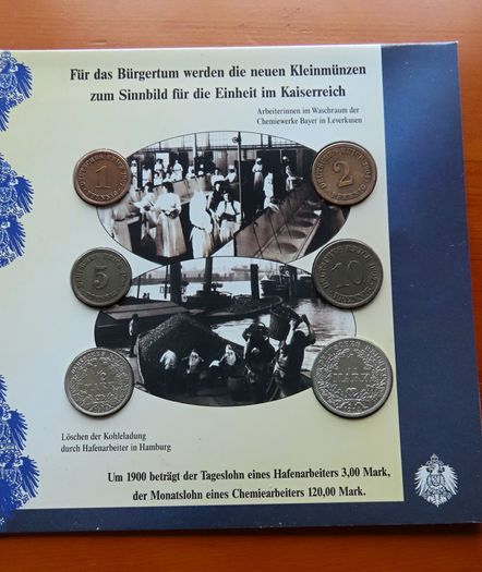 2 Silver coins in old German Empire set Kaiser Wilhelm II | original Silver Coins