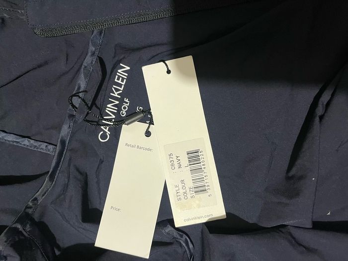 Calvin Klein Golf Hooded rain wind Jacket Navy size large