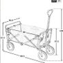 Folding Camping Cart Garden Wagon 4 Wheeled Collapsible Festival Trolley, Portable Garden Cart & DIY Waste Wagon - 150KG Capacity (FREE POSTAGE) Image 4