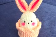 Cute Handmade Bunny Egg holder set