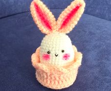 Cute Handmade Bunny Egg holder set