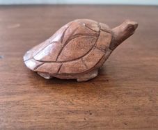 Hand Carved Wood Sea Turtle Ocean Beach House Decor Carving Art Sculpture Statue