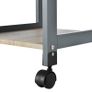 Multi-tier Rolling Kitchen Trolley Serving Cart with 3-Bottle Wine Rack, 1 Drawer, 1 Tray Image 6