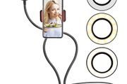 Aurora Flex LED Ring Light &amp; Phone Holder Clip