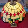 24 Inch Tiffany Style Table Lamp With 18 Inch Wide Stained Glass Shade And Polished Brass Base Image 3
