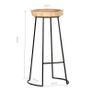 Bar Stools 2 pcs Solid Acacia Wood Image 4