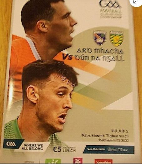 Armagh v Donegal Clones June 12 2022 Football GAA Official Match Programme