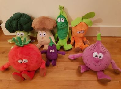 Soft toys fruits and vegetables