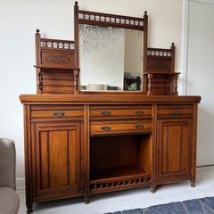 Antique Mirror-Back Sideboard / Dresser