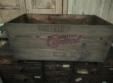 Vintage Castrol Wakefield Wooden Oil Box