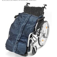 Fleece lined wheelchair waterproof blanket (cocoon) with zip. warm and cosy. covers from waist & all lower body and feet. A complet game changed for colder or wet days. Protects from wind also.