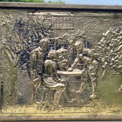 Vintage brass fireplace box