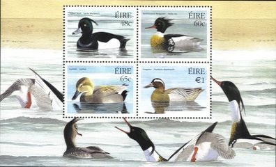 2004 Ireland Fauna & Flora (Native Ducks) Commemorative Stamps Miniature Sheet Mint Never Hinged (MNH)