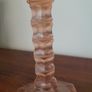 Art Deco Walther and Sohne 'Mary' Pink Frosted Glass Candlestick Image 4