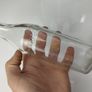 329 - Set of 5 Vintage Clear Glass Collectible Decorative Mineral Water Bottles Image 10