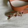 Brown belt with animal decoration Image 2