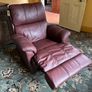 Genuine Leather Burgundy Reclining Armchair Image 2