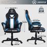 Blue Racing Style Gaming Chair with Headrest & Lumbar Support Image 10