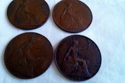 1907 Copper Pennies.