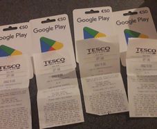 4 Google Play Gift Cards 200 Euro Value