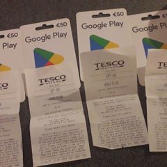 4 Google Play Gift Cards 200 Euro Value