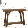 Rustic Brown 2 Tier Console Table (Free Delivery) Farmhouse Style Image 6