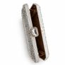 Silver Satin Rhinestone Clutch Bag Wedding or Party Image 2