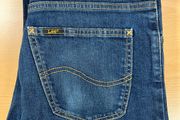 Lee Brooklyn Jeans Mens W33 L30.5 Blue Denim Regular Straight Zip Fly Cotton