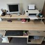 Wooden Office Desk For The Professional Person - Lots Of Space For Your Laptop Desktop Printer Scanner Phones Office Stationary etc Image 3