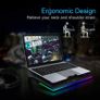 RGB Gaming Cooling Pad Quiet Laptop and Notebook Cooling Pad With 5 Fans, Touch Button and Blue LED Laptop Cooler fits 12"-19" Image 2